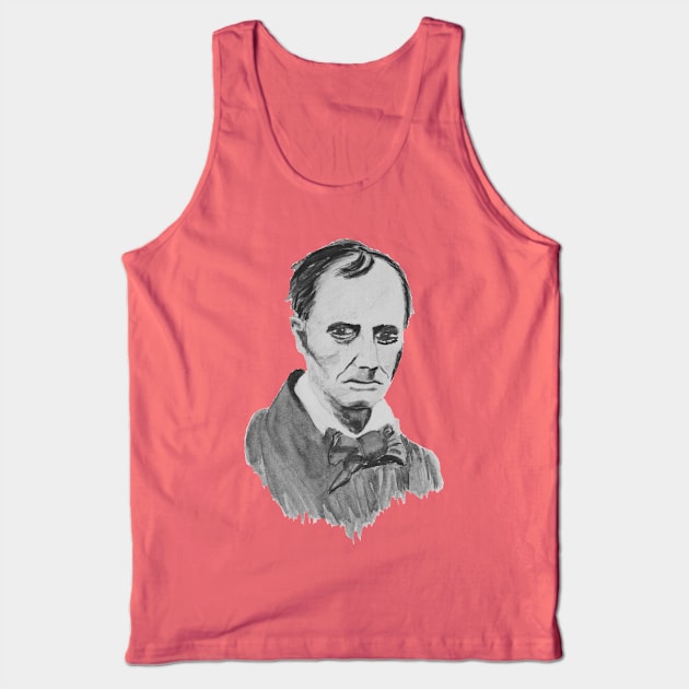 Portrait Charles Baudelaire Tank Top by Zamen